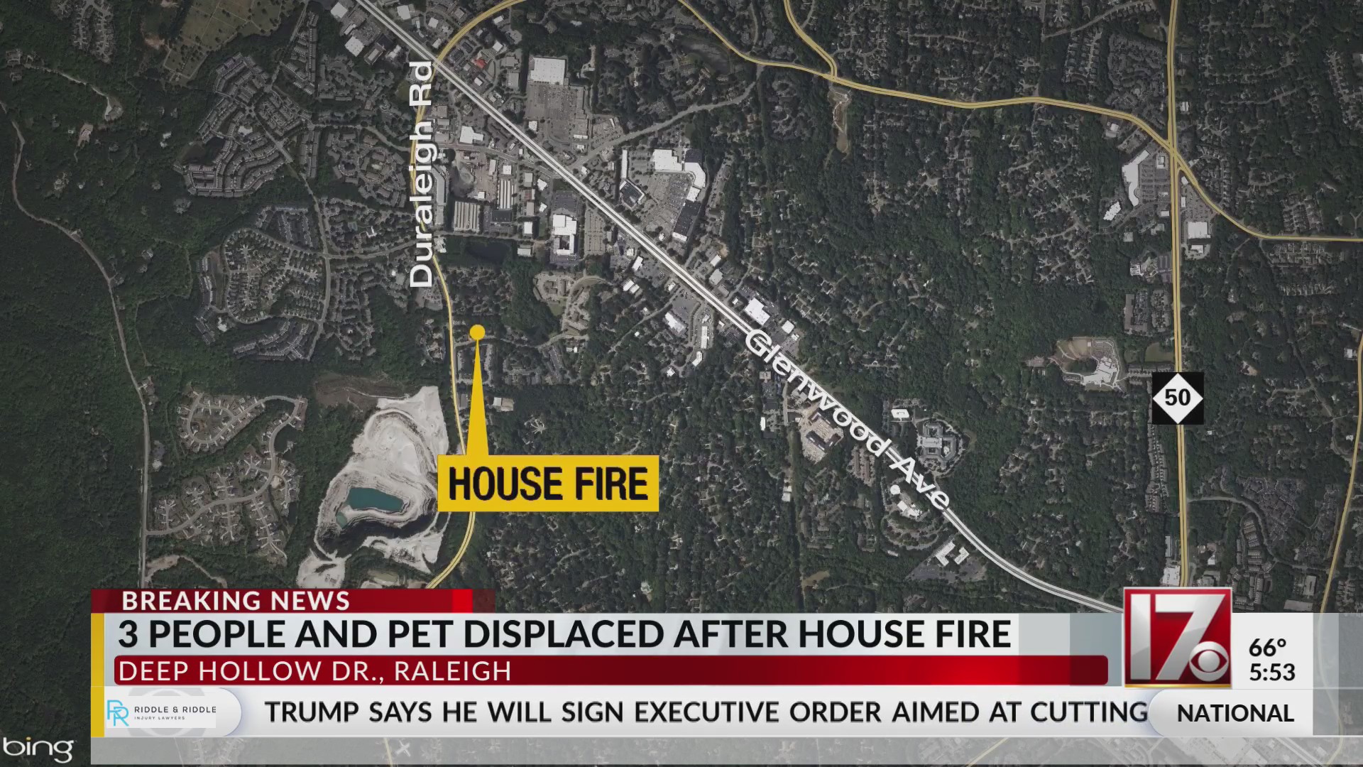3 people, 1 pet displaced after Raleigh house fire – CBS17.com