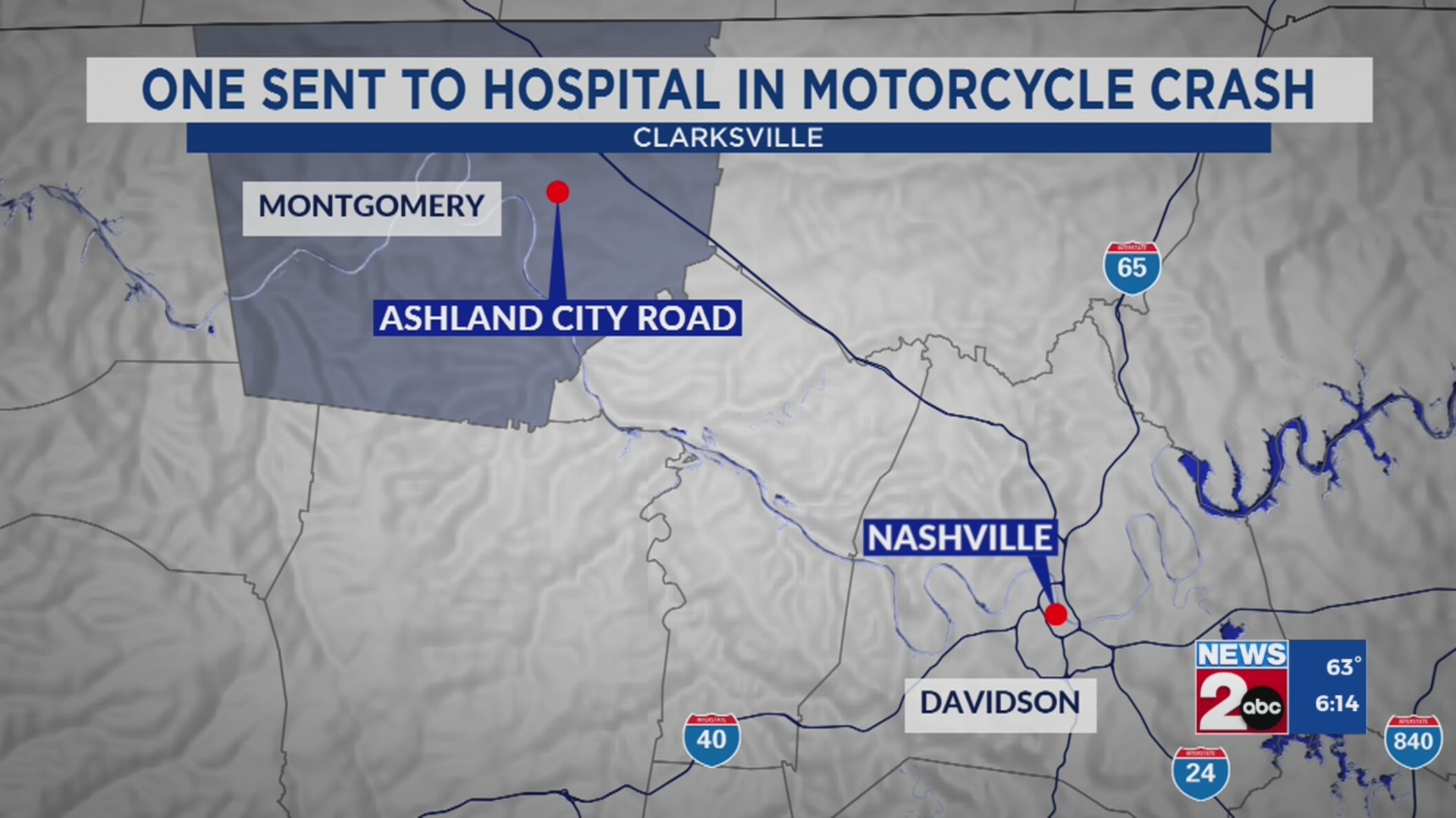 1 injured in motorcycle crash in Clarksville – WKRN News 2
