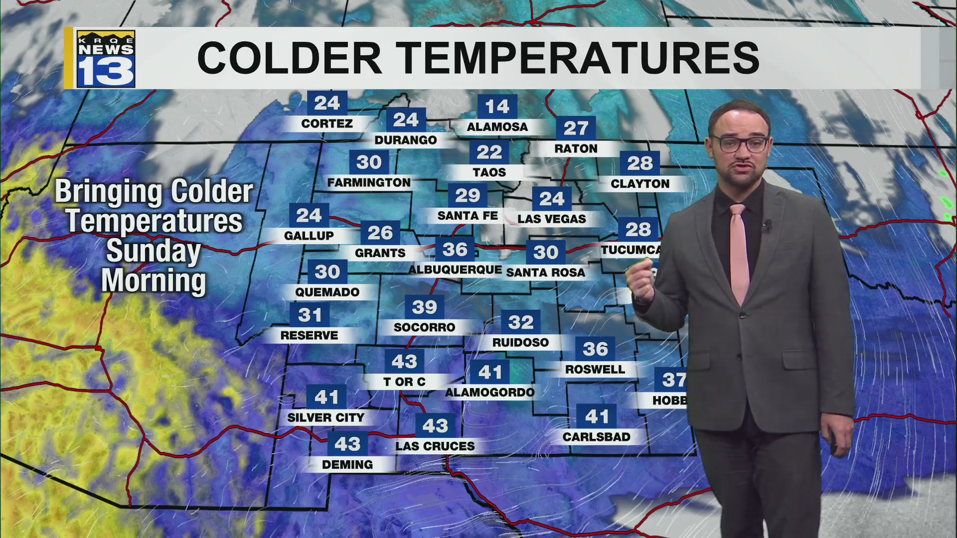 Colder temperatures move in overnight – KRQE NEWS 13 – Breaking News ...
