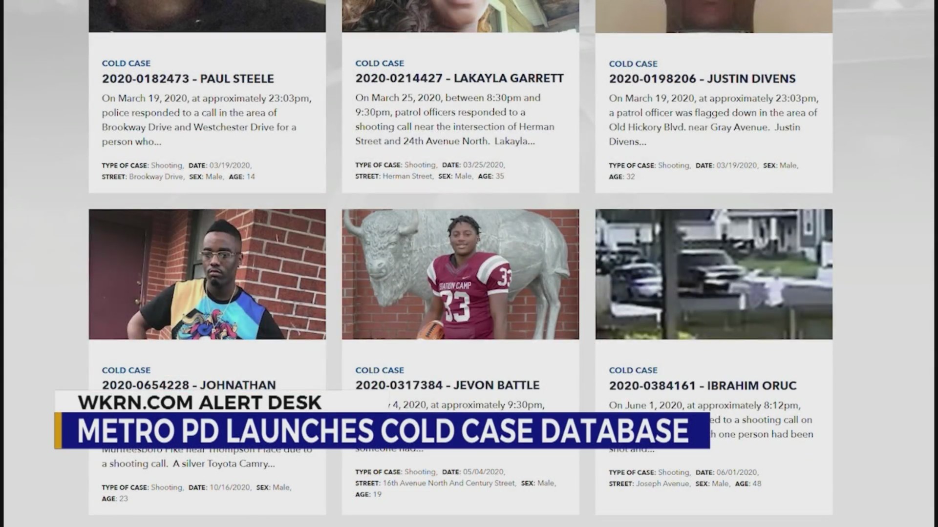 Metro PD launches cold case database – WKRN News 2