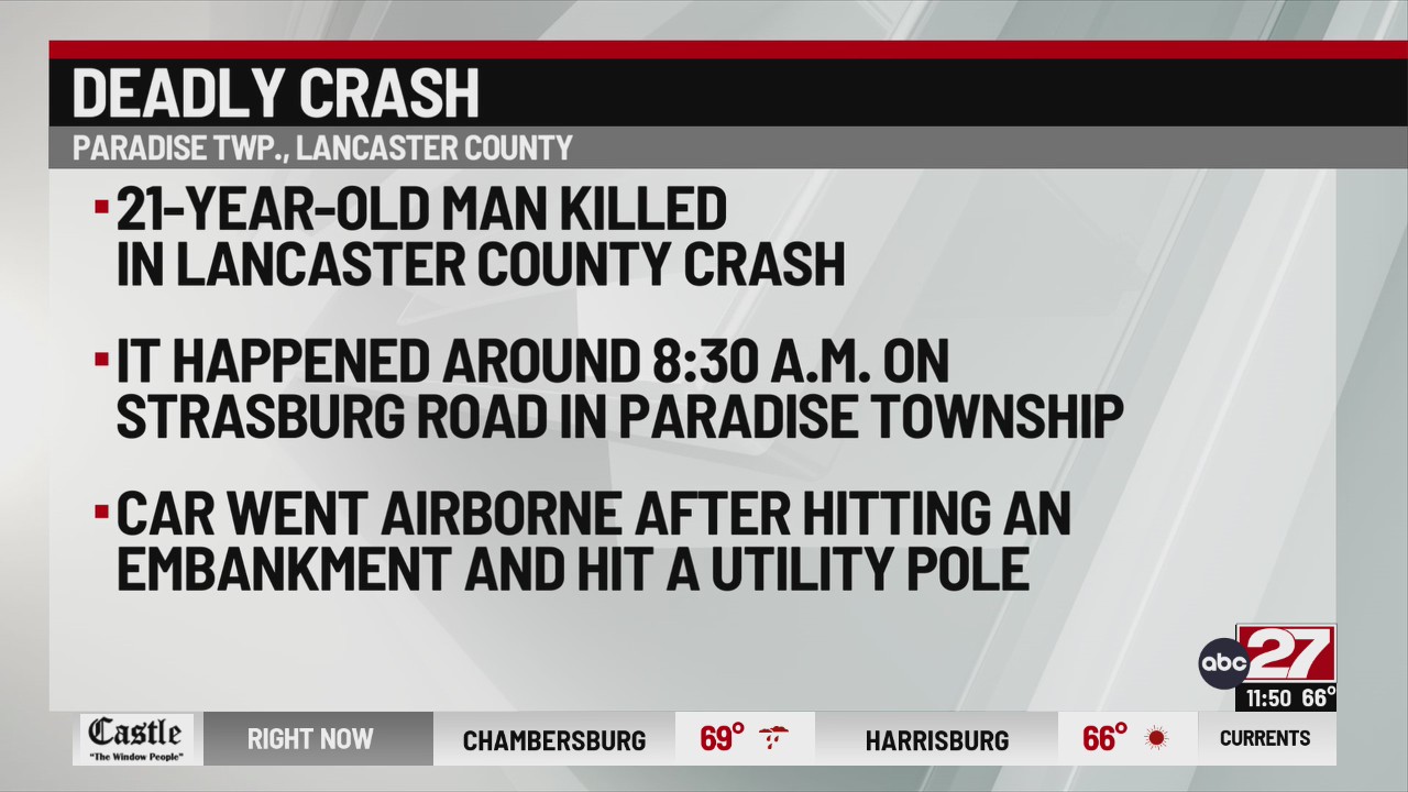 Lancaster County man killed in Saturday morning crash – ABC27