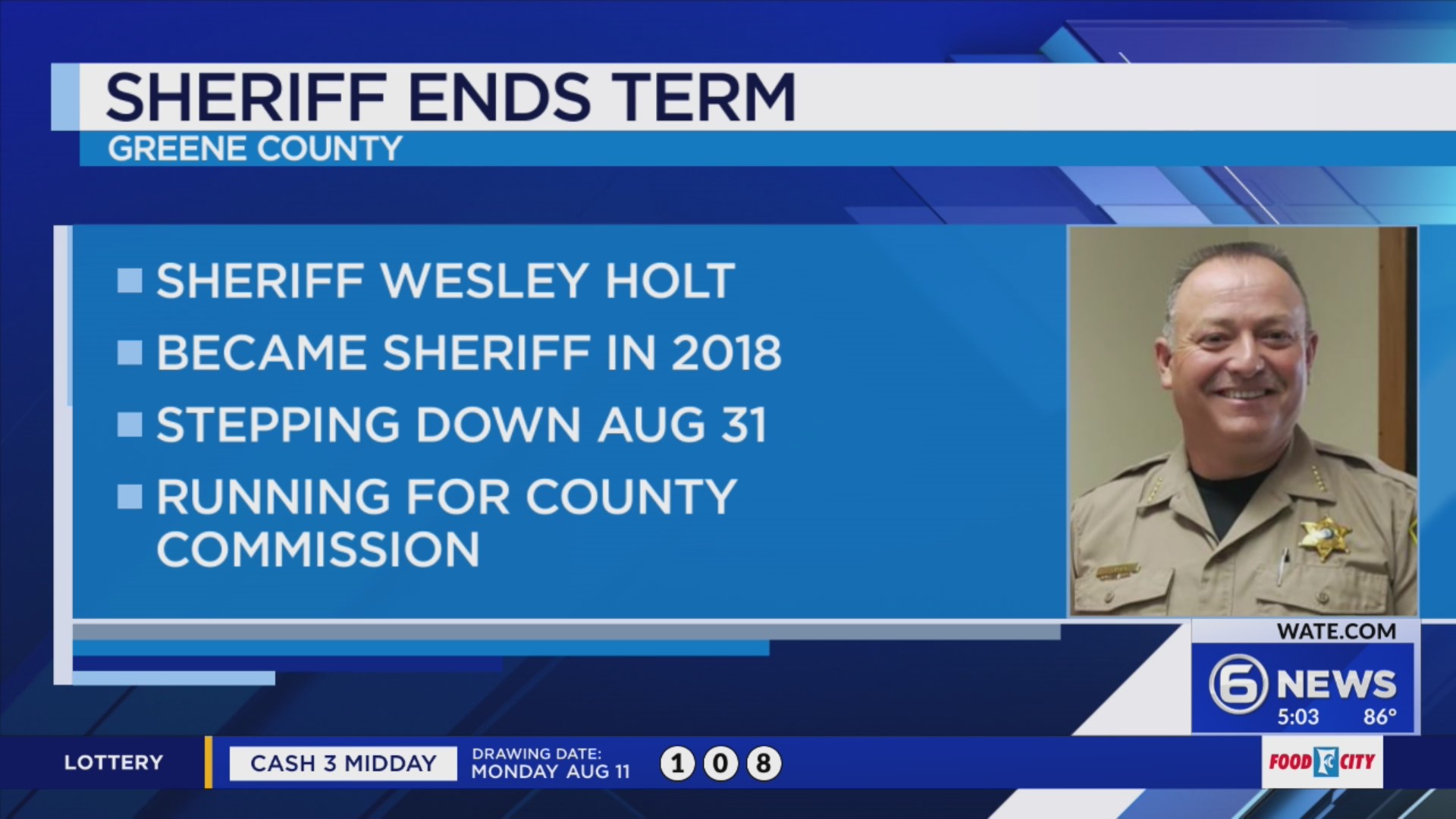 Greene Co. sheriff stepping down, running for county commission seat ...