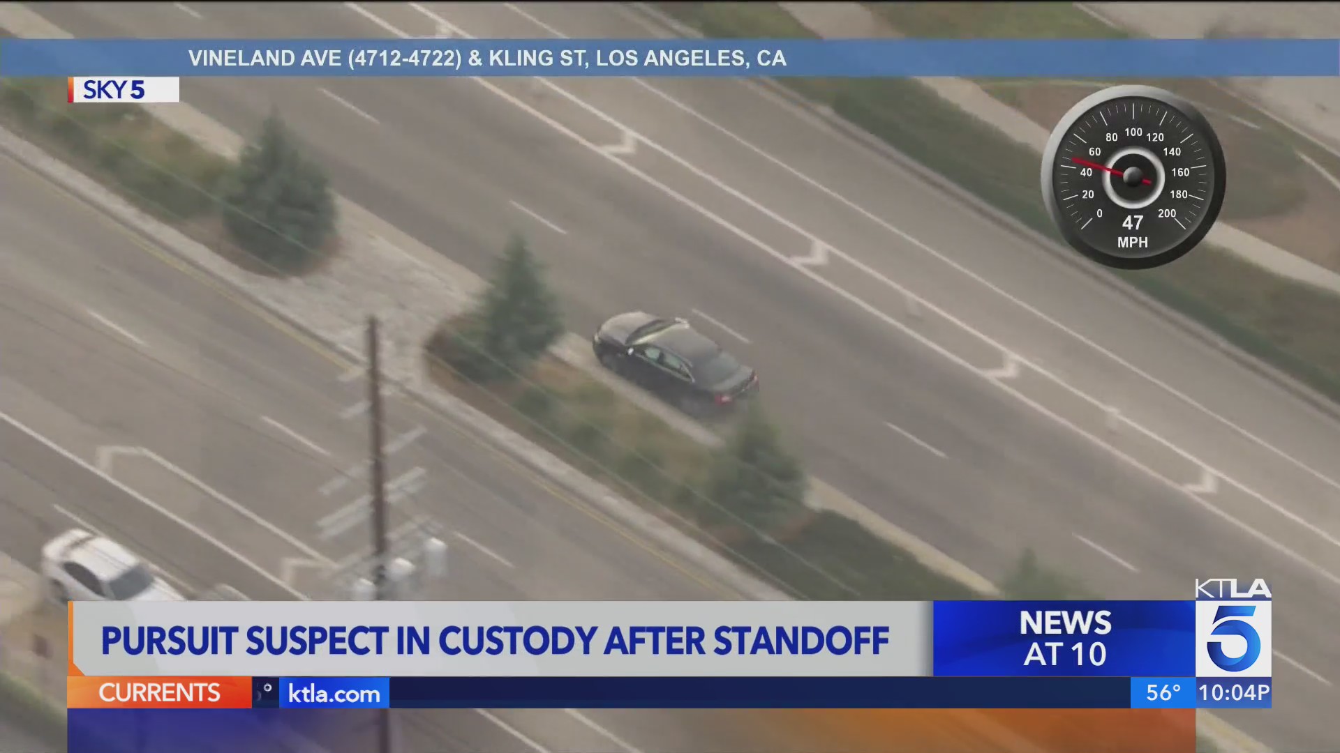 Pursuit suspect in custody after standoff in North Hollywood – KTLA