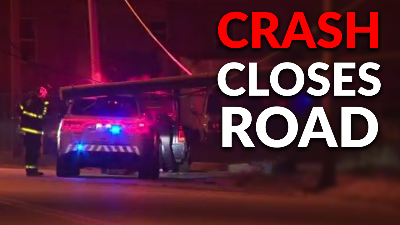 Road closed after crash knocks down pole, wires in Youngstown – WKBN.com