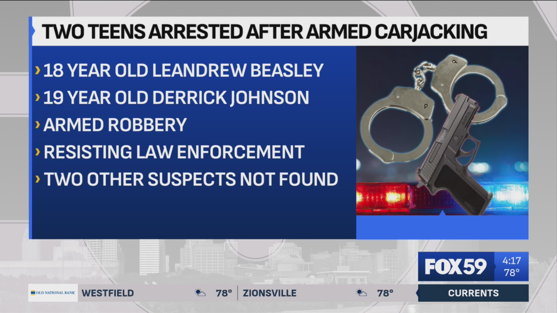 IMPD: 2 arrested after near north side carjacking – Fox 59