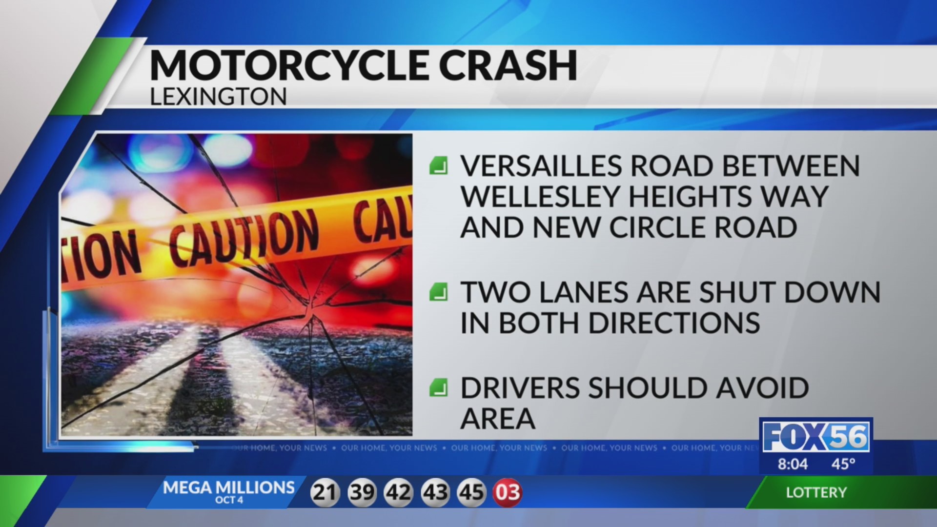 Multiple lanes shut down on Versailles Road after motorcycle crash ...