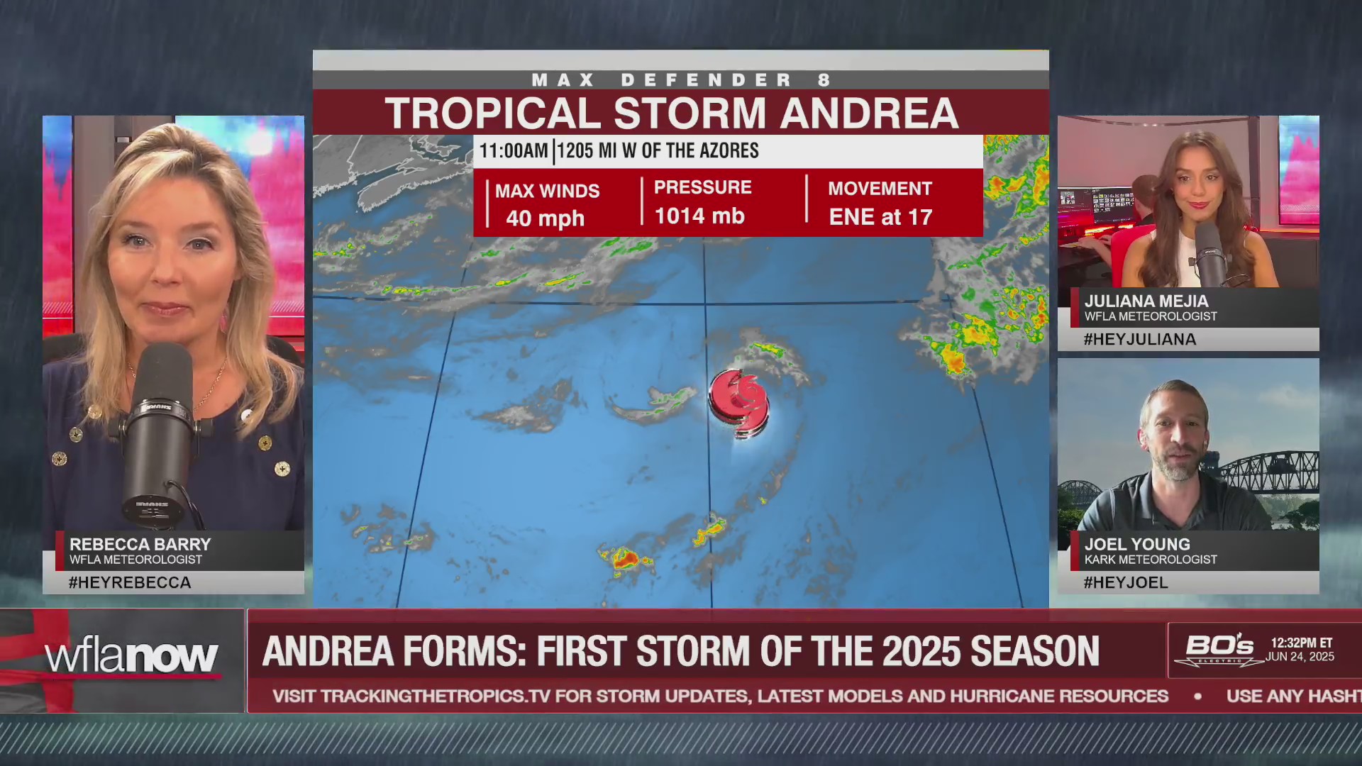 Tropical Storm Andrea, first named Atlantic storm of the season, forms ...