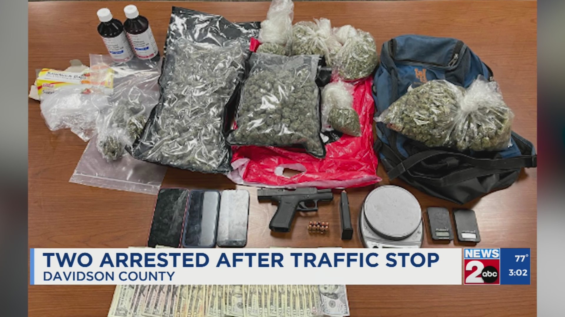 Traffic violation leads authorities to stolen gun, drugs in Nashville ...