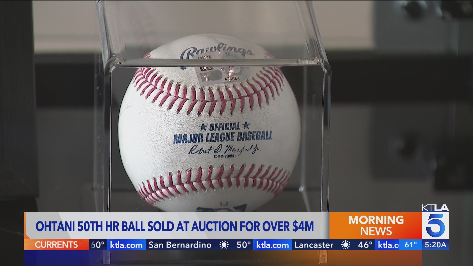 Ohtani’s 50/50 ball shatters record for most expensive ball in sports