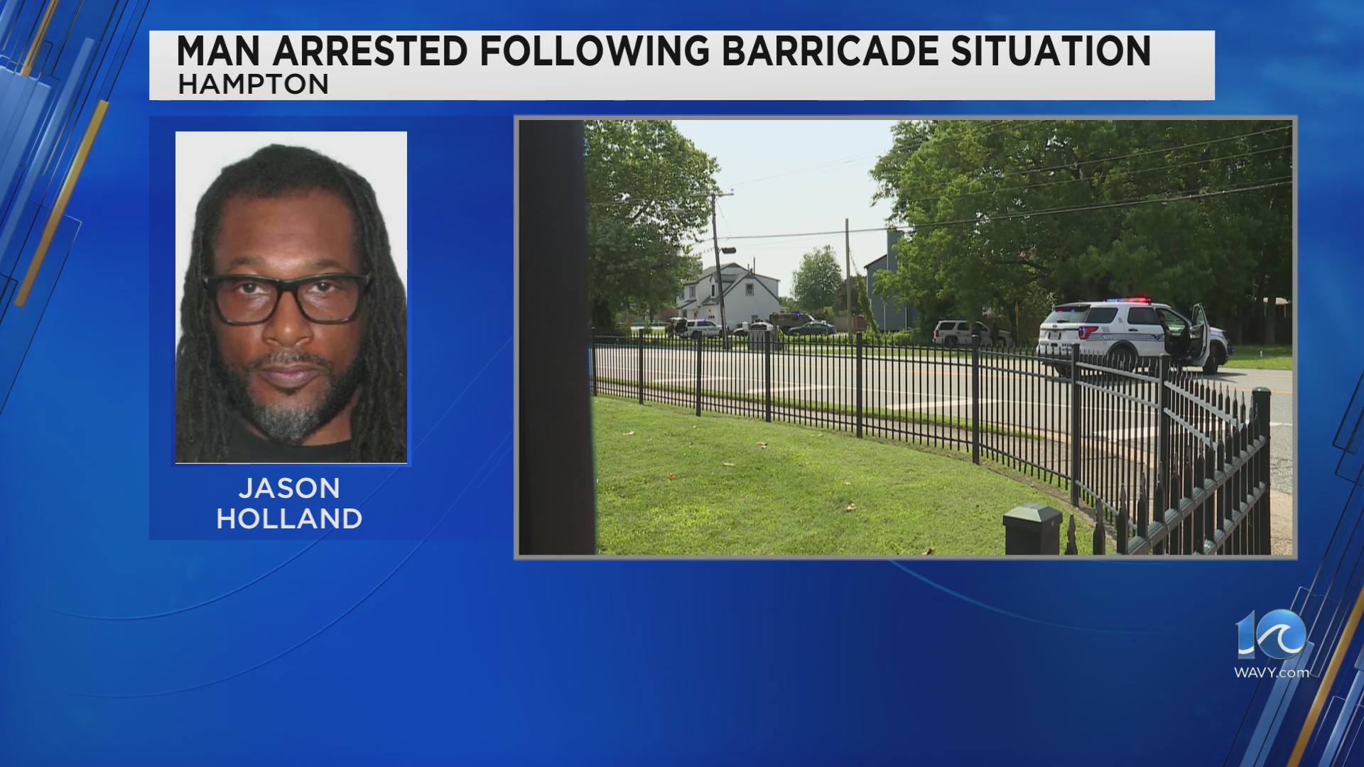 Man arrested after Hampton barricade situation – WAVY.com