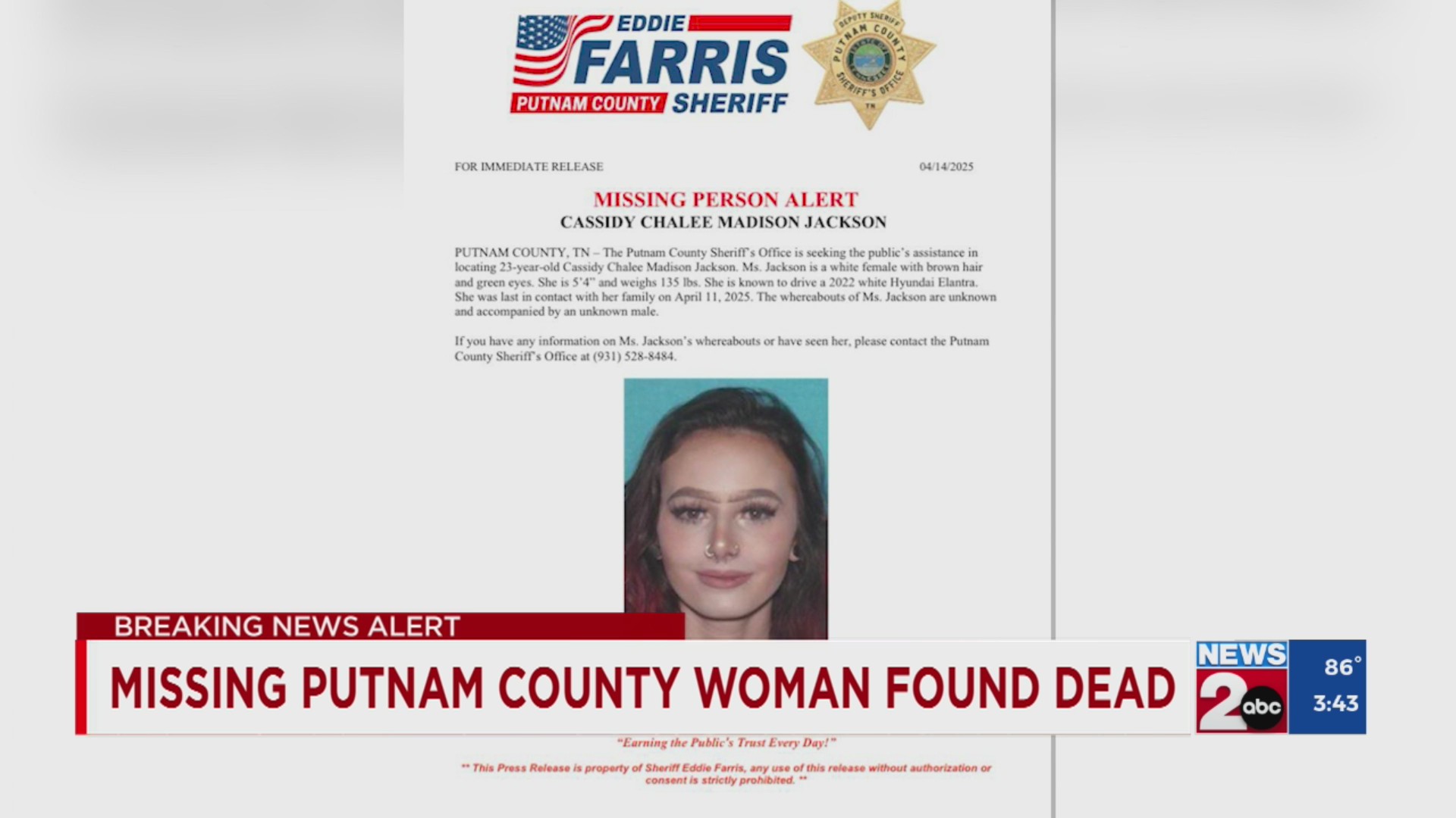 Authorities recover missing Putnam County woman’s remains – WKRN News 2