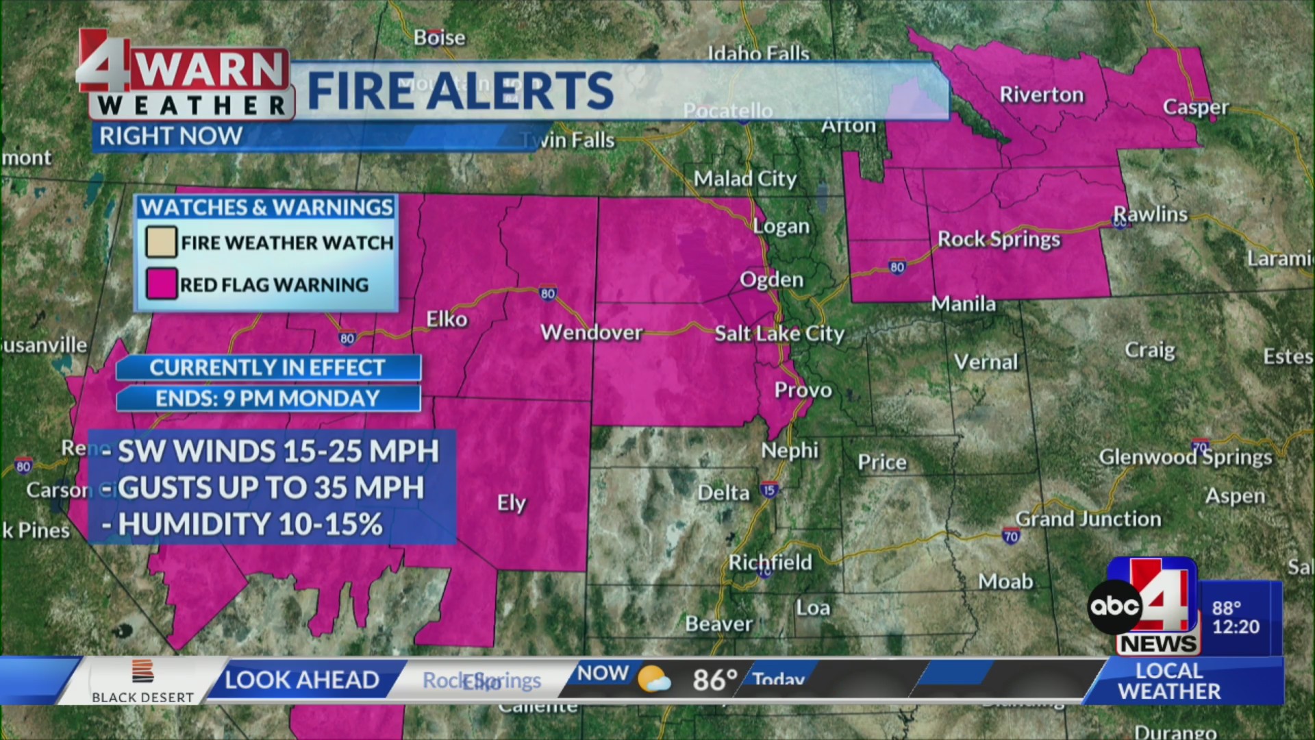 Red Flag Warnings issued for northern Utah – ABC4 Utah