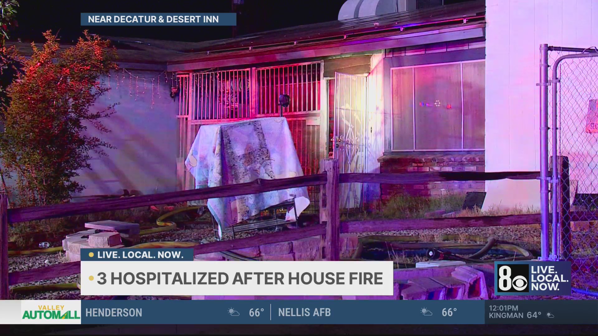 3 injured in early morning Las Vegas house fire – KLAS