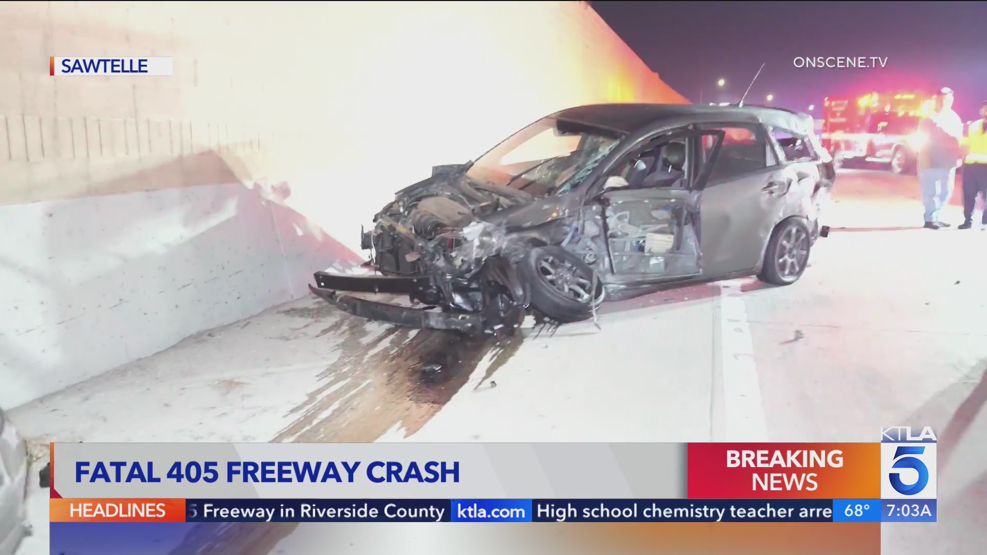 Fatal 405 Freeway crash in Sawtelle – KTLA