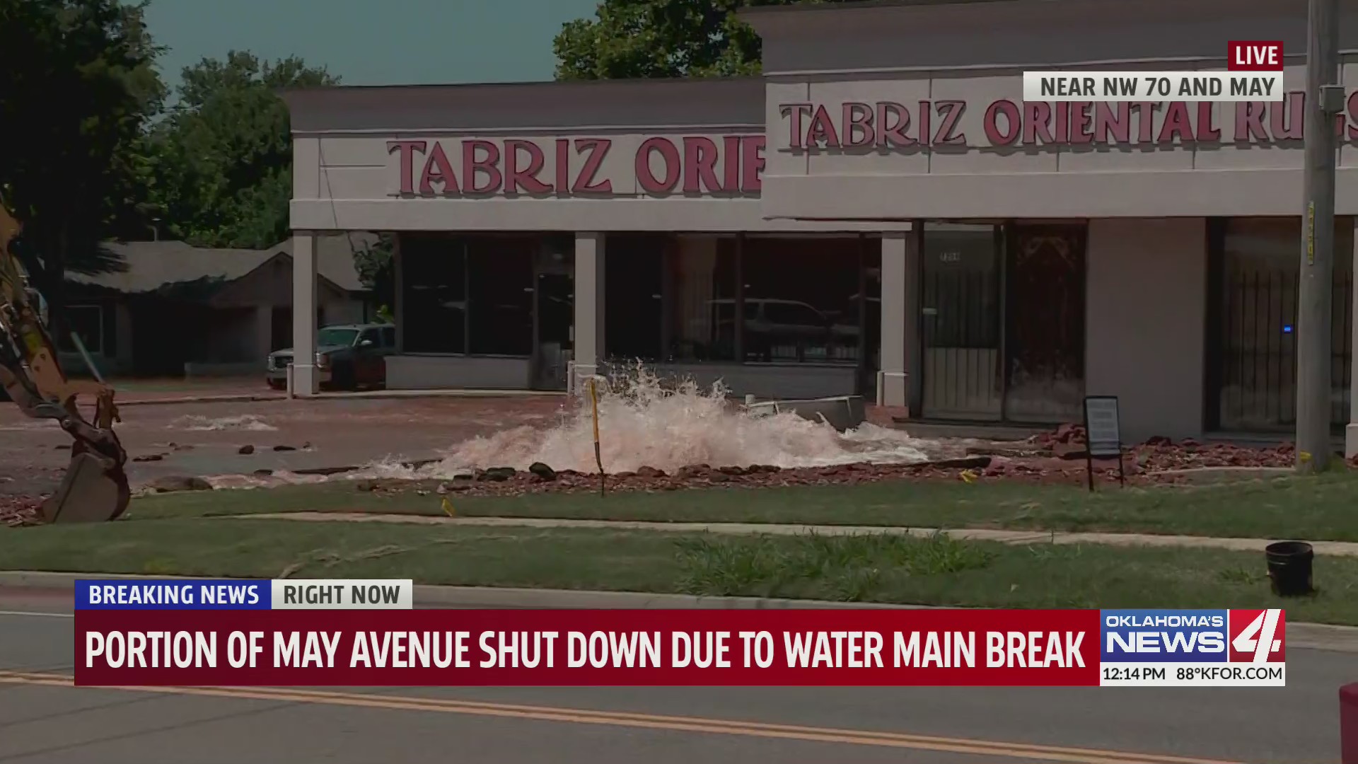 Water main break causes road closure in NW Oklahoma City – KFOR.com ...