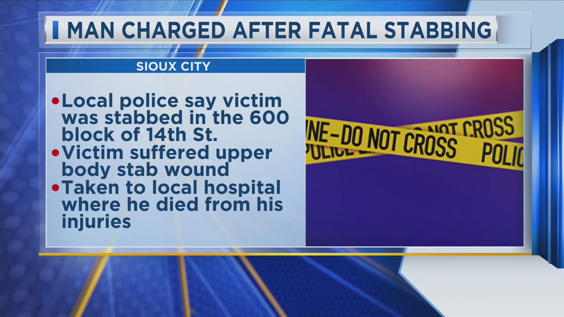 Man Charged after Fatal Stabbing – KCAU 9 News | Sioux City, IA | News ...