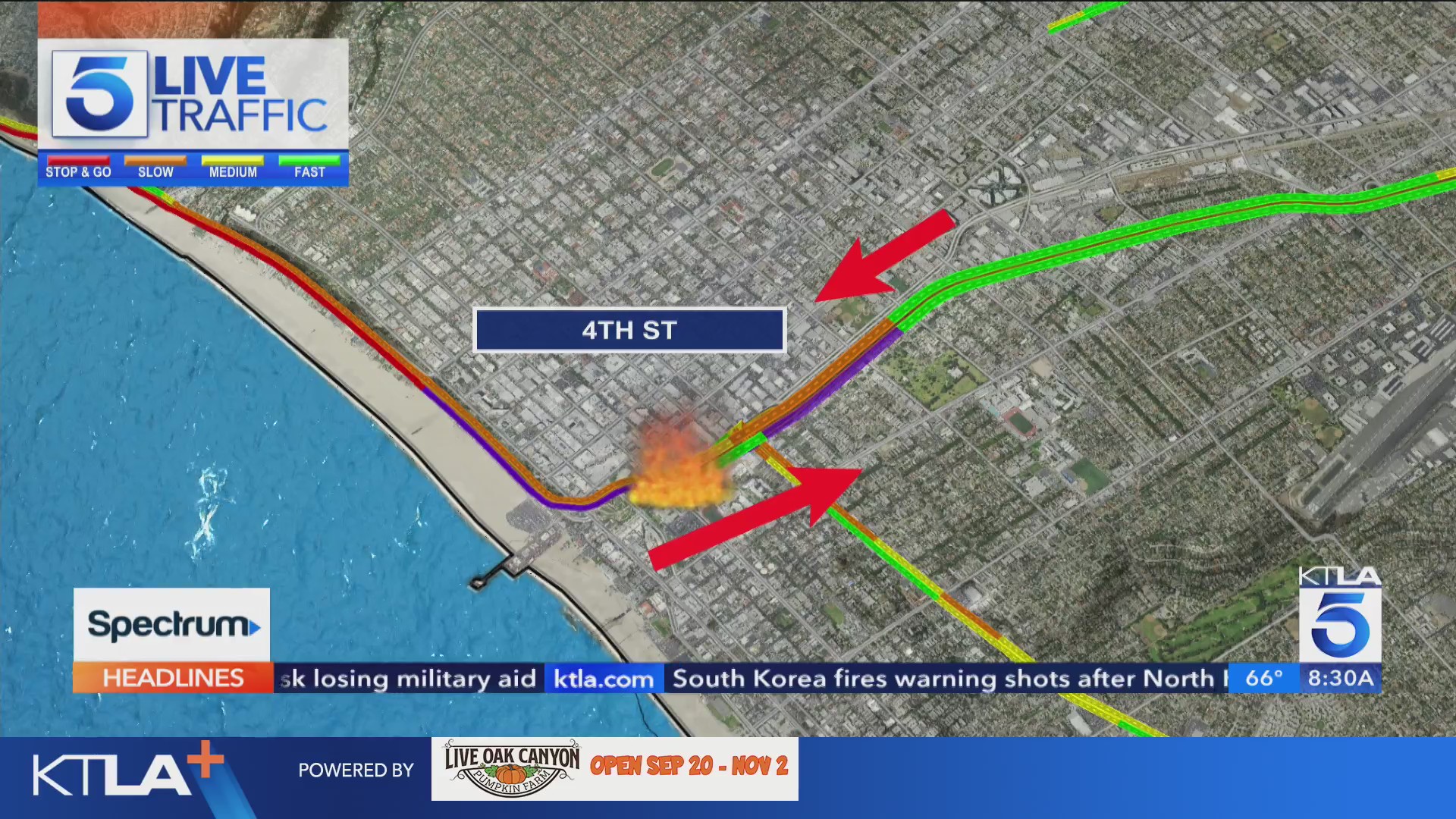 Fire shuts down eastbound 10 Freeway in Santa Monica – KTLA