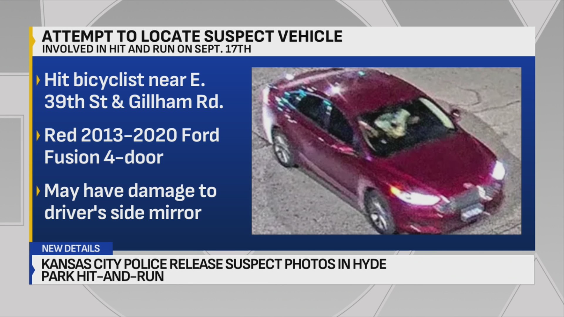 Photos released of suspect car involved in hit-and-run – FOX 4 Kansas ...