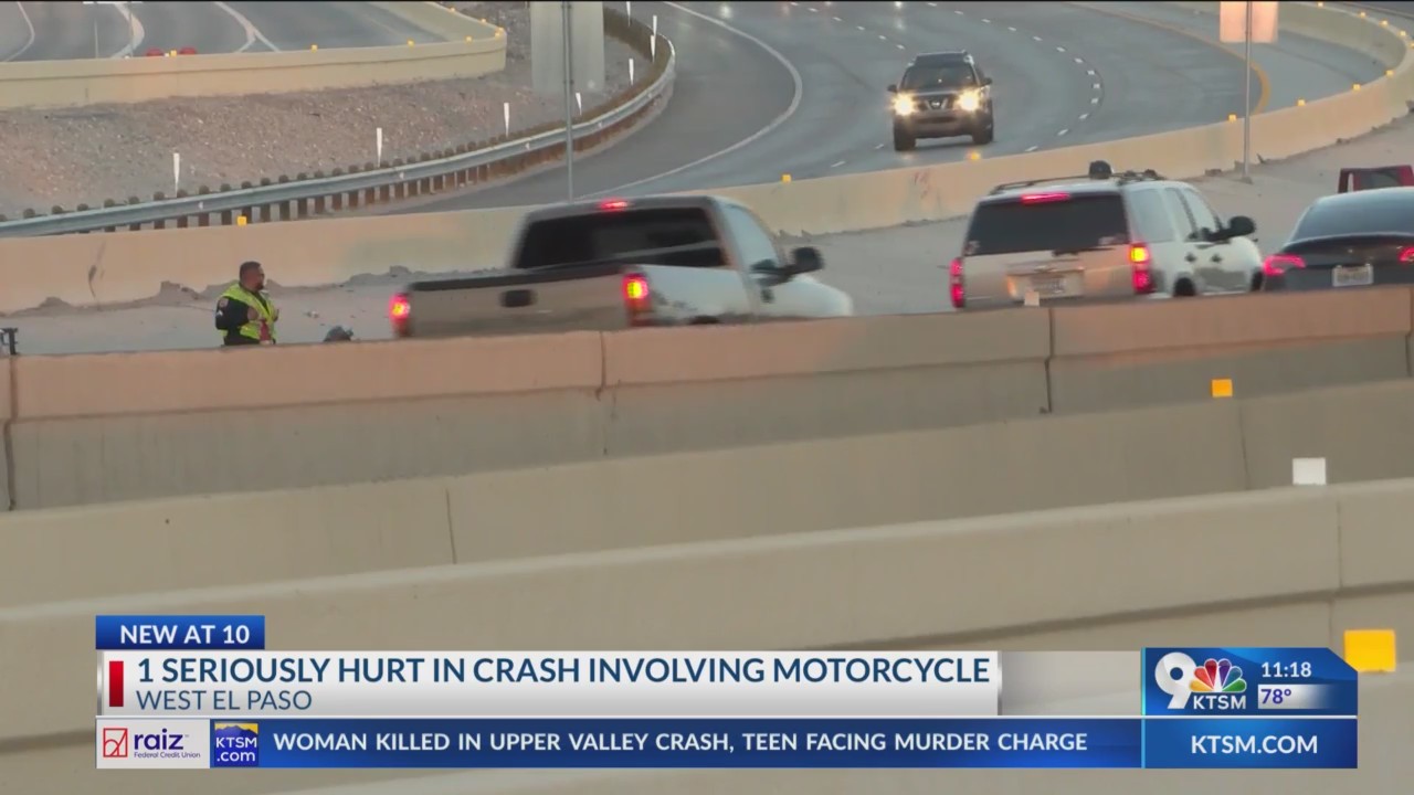 1 person seriously hurt in crash involving motorcycle – KTSM 9 News