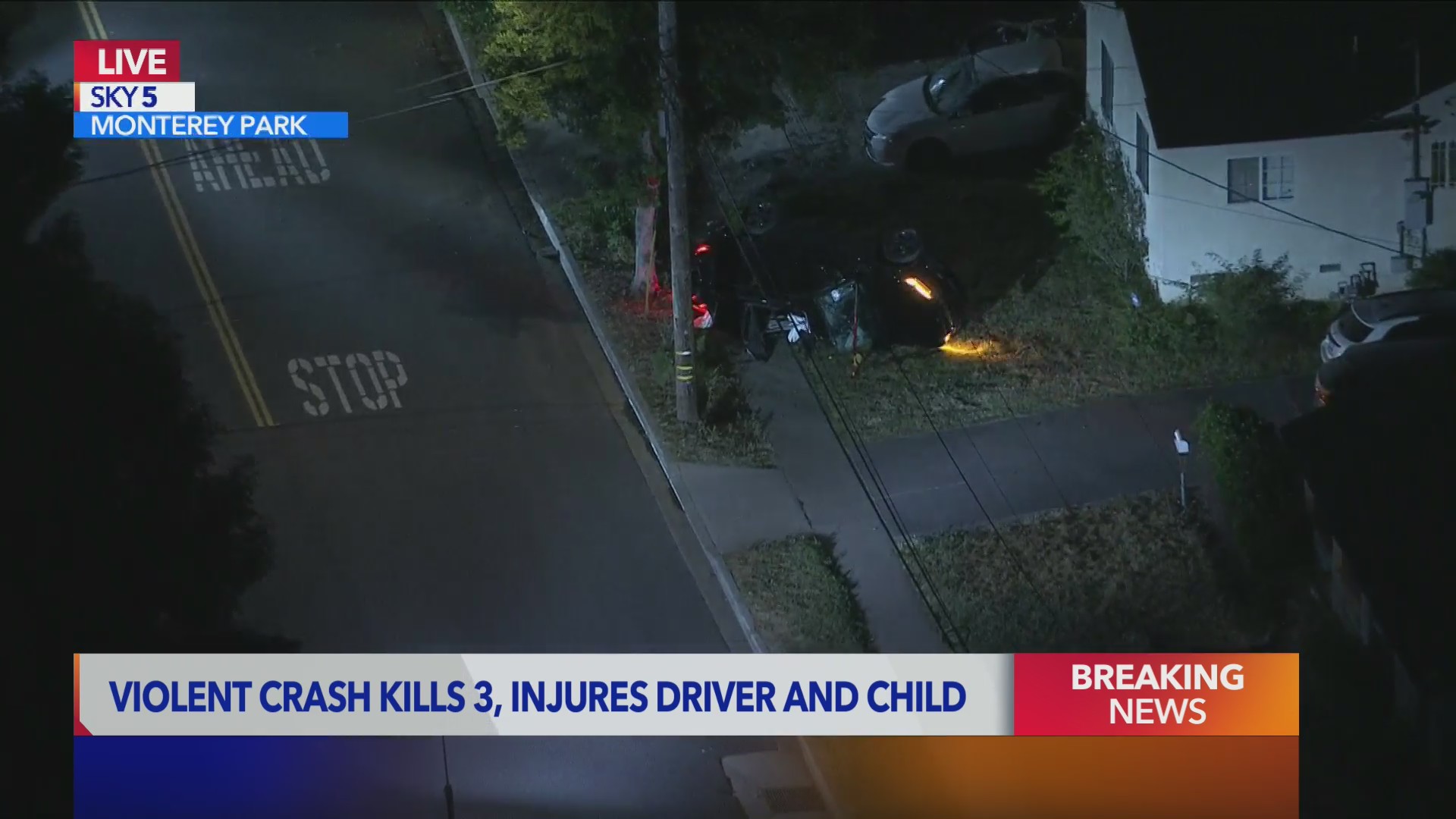 Violent crash kills, 3 injured driver and child in Monterey Park – KTLA