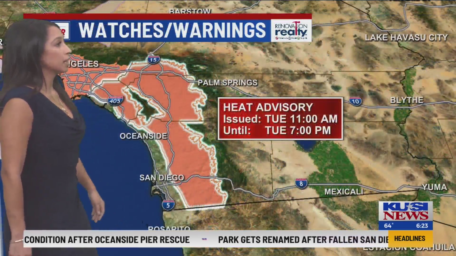 Heat advisory issued as Santa Ana winds bring high temps to San Diego ...