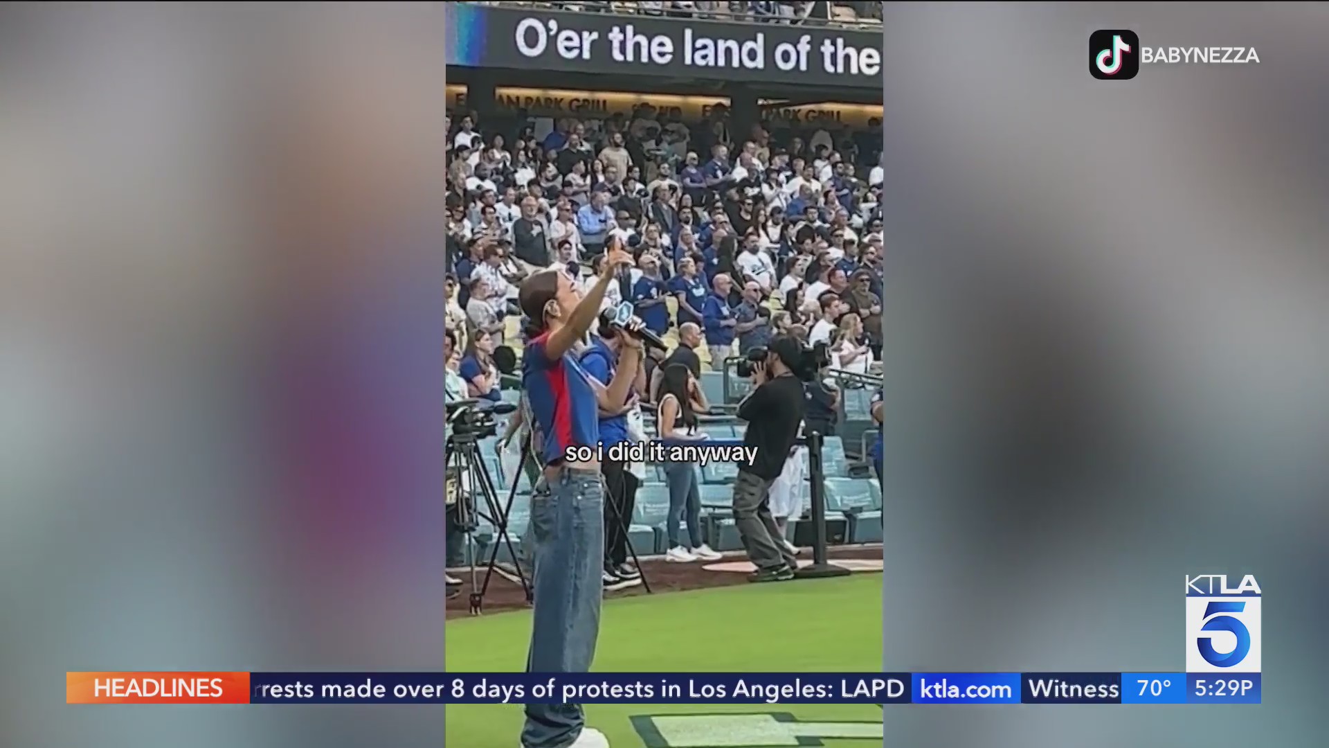 Singer performs in Spanish at Dodger Stadium amid ICE protest tension ...