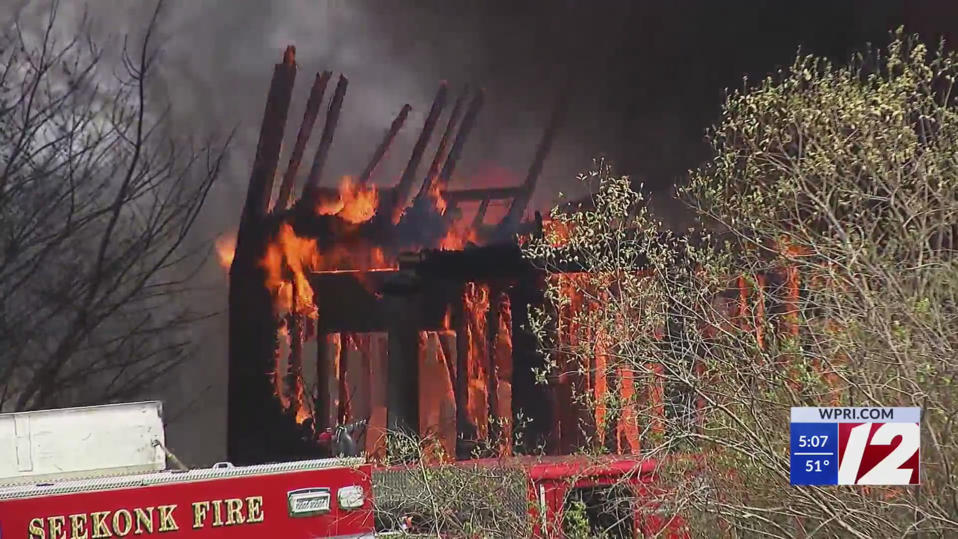 Crews continue to battle Seekonk house fire