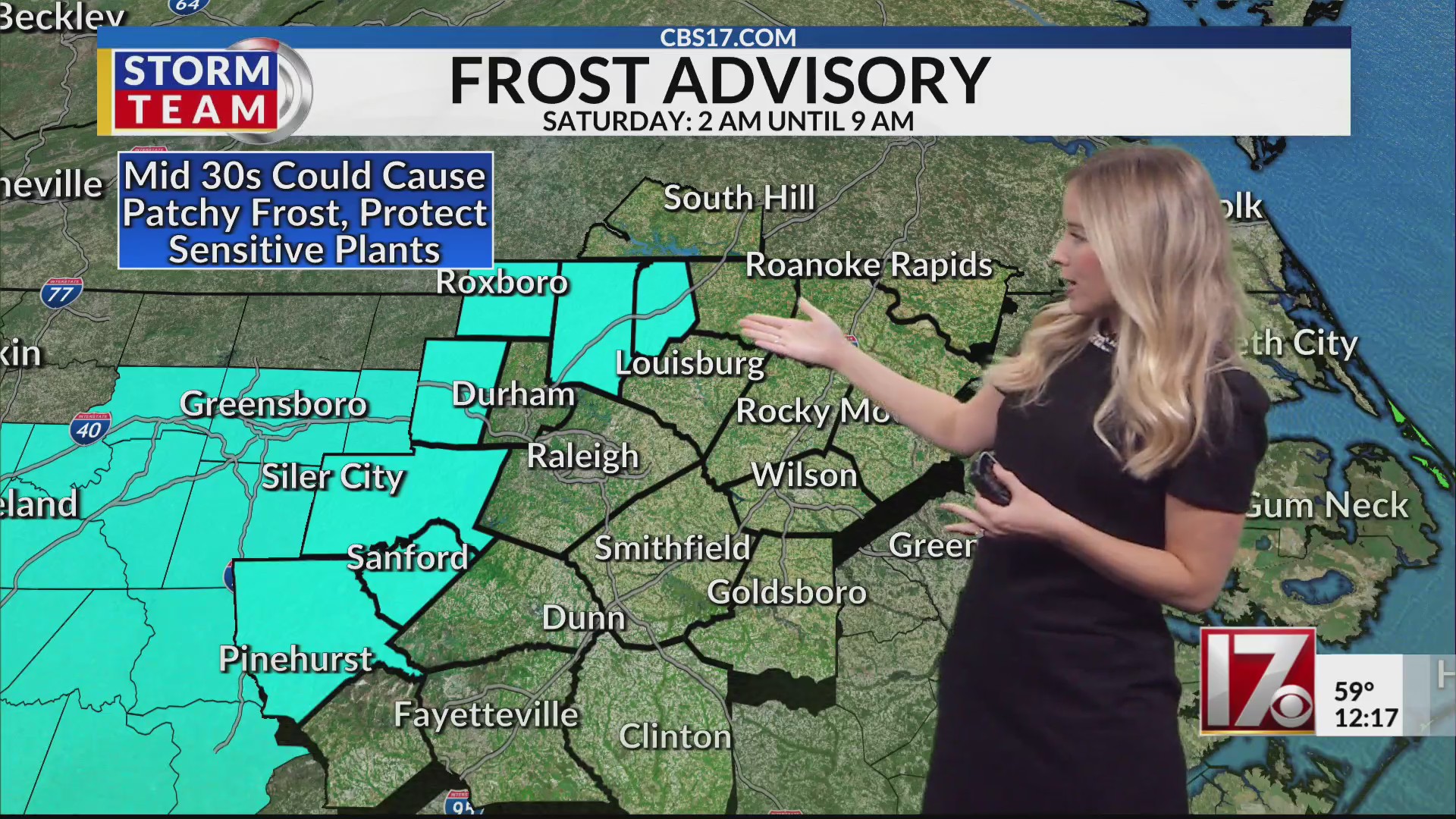 Frost advisory in central North Carolina on Nov. 1 – CBS17.com