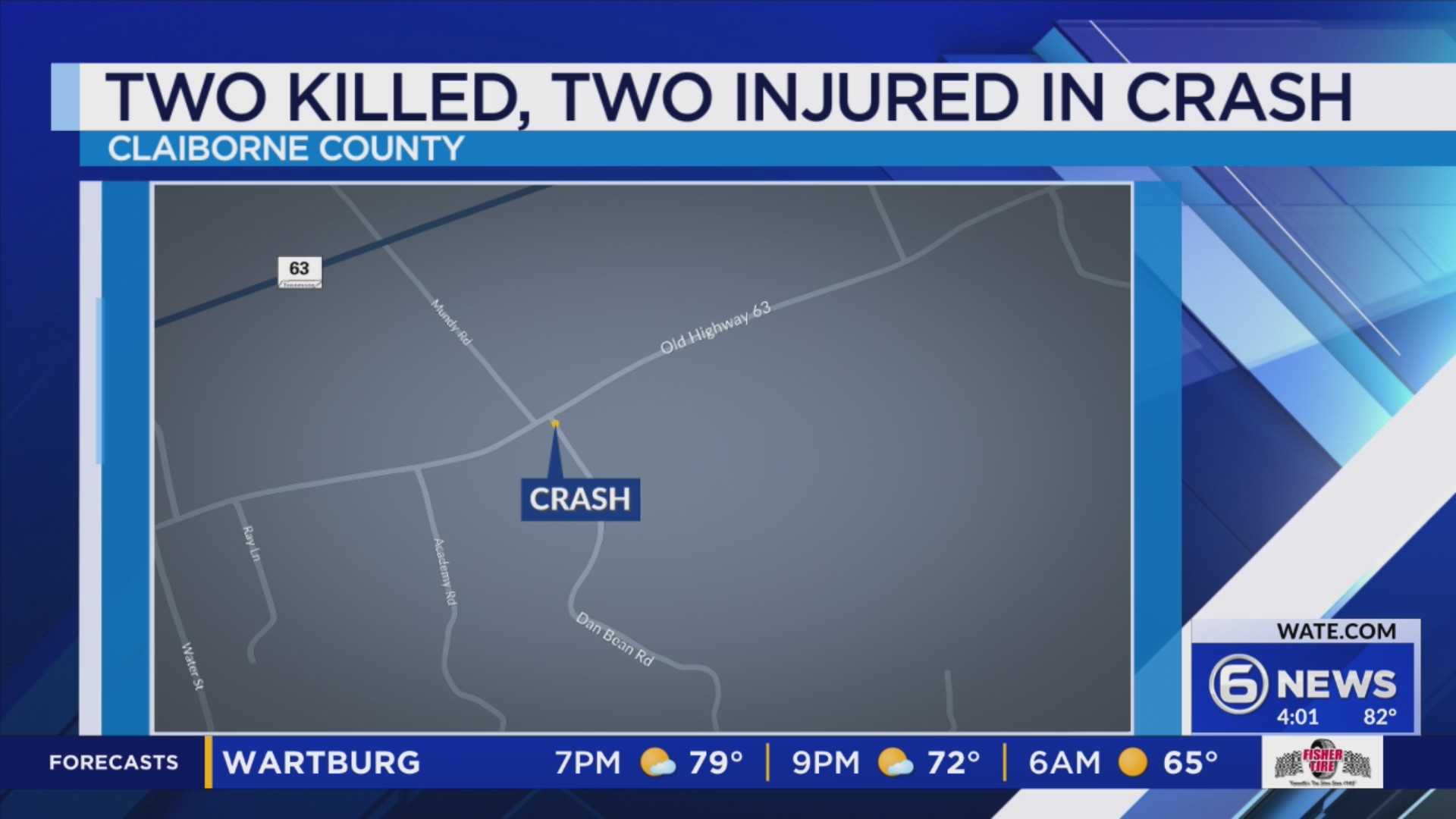 Two killed, two injured in Claiborne County crash – WATE 6 On Your Side