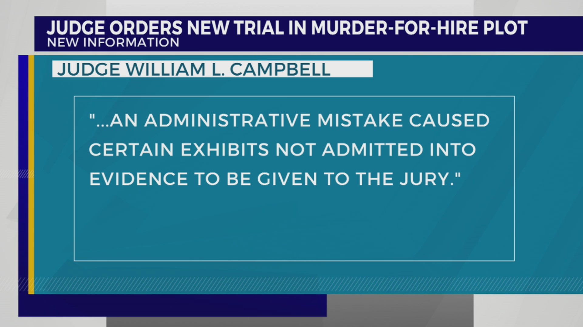 Judge orders new trial in murder-for-hire plot – WKRN News 2