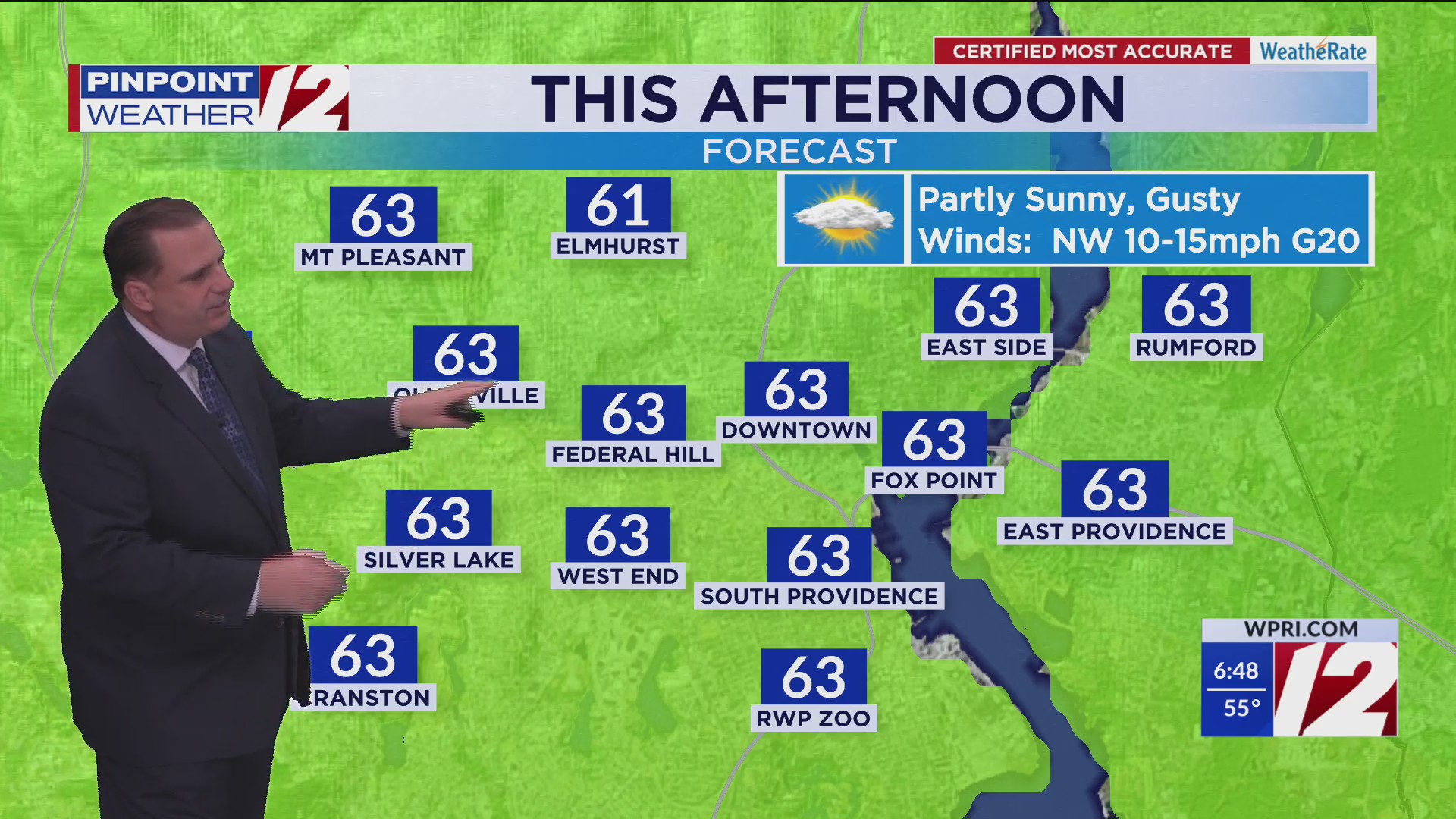 WPRI 12 Weather Forecast for 10/15/25: Drier today; cooler tomorrow ...