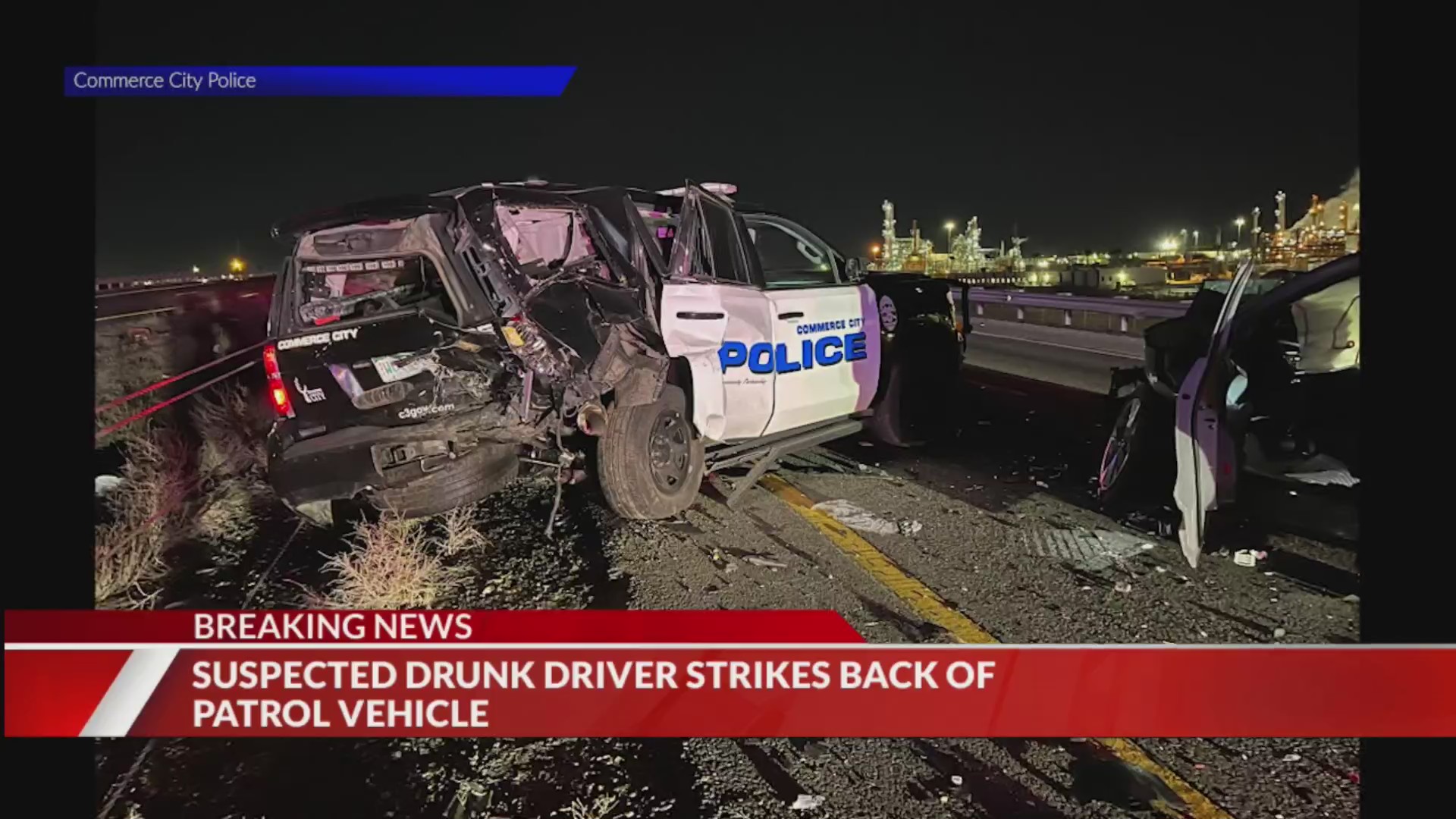 Suspected drunk driver hits patrol car, injures officer in Commerce ...
