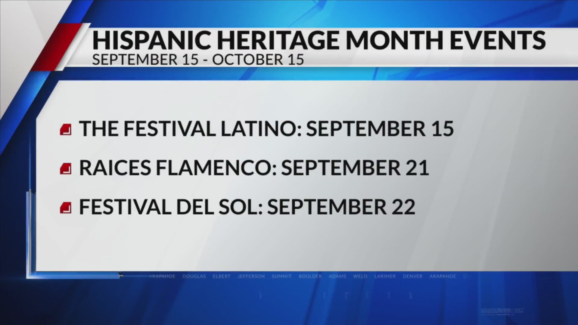 Events scheduled to celebrate Hispanic Heritage Month – FOX31 Denver