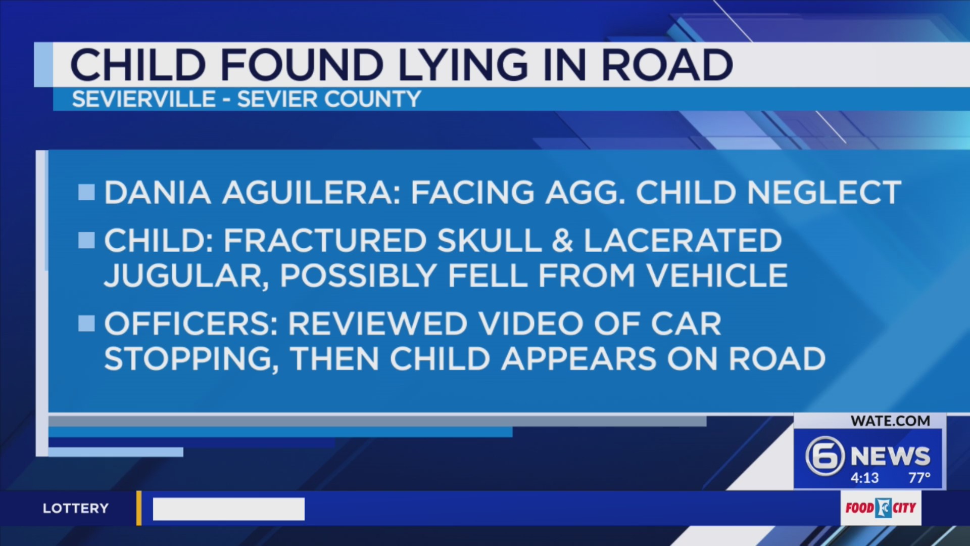 Woman arrested after child found injured in roadway – WATE 6 On Your Side