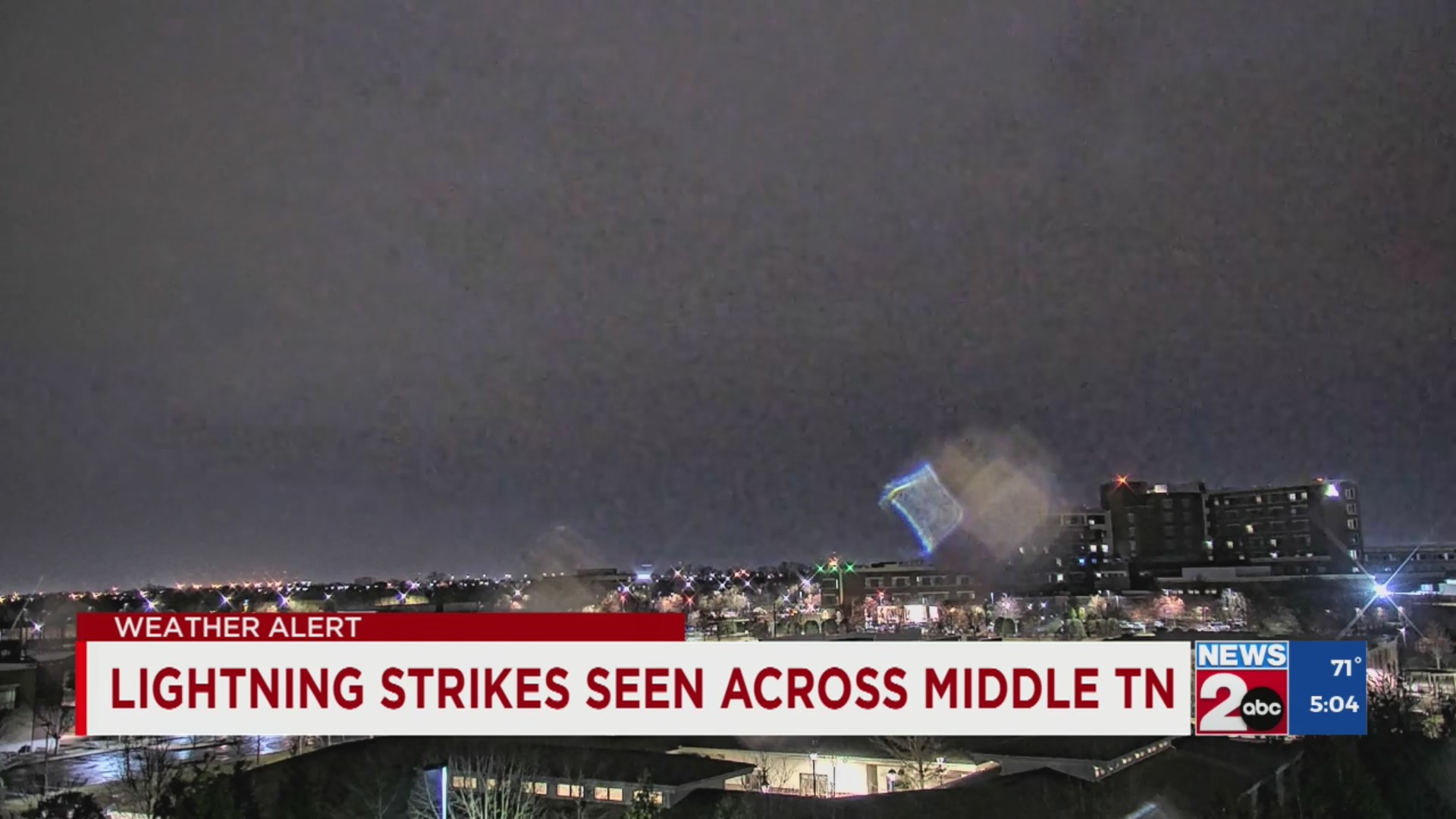 Lightning seen across Middle TN as storm moves through – WKRN News 2