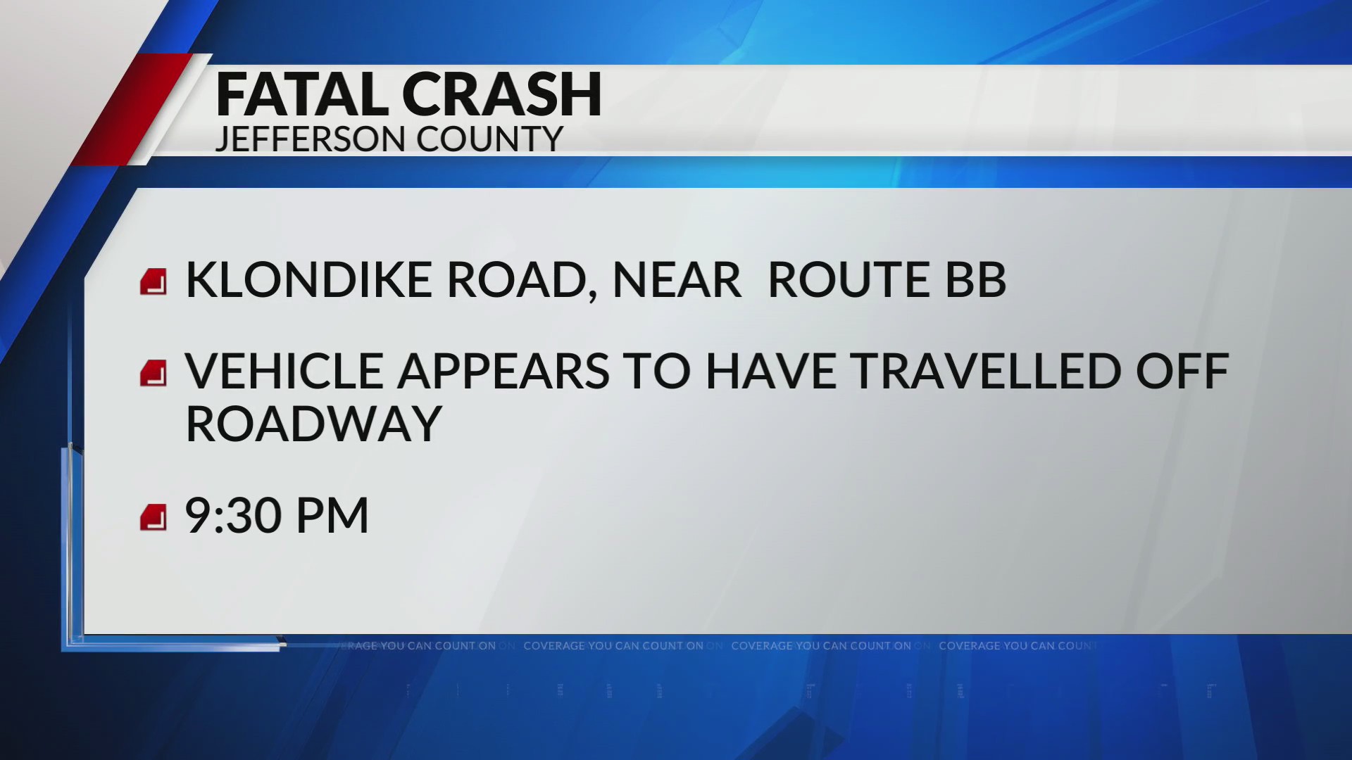 Fatal car crash in Jefferson County leaves man dead – FOX 2
