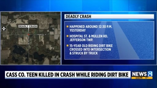 Teen on dirt biked killed in Jefferson Twp crash – WOODTV.com