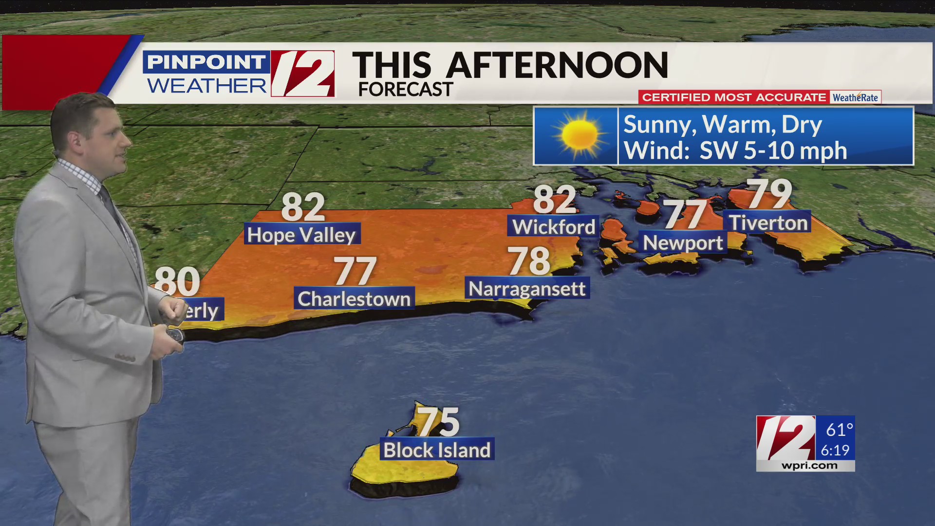 WPRI 12 Weather Forecast 8/24/24: Nice Today, More Humid Sunday ...