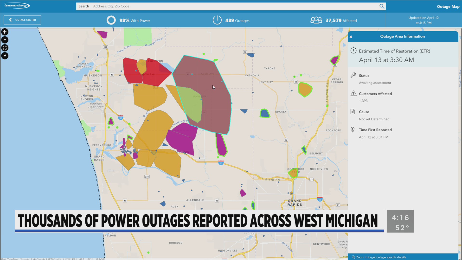 Thousands without power amid increased wind gusts – WOODTV.com