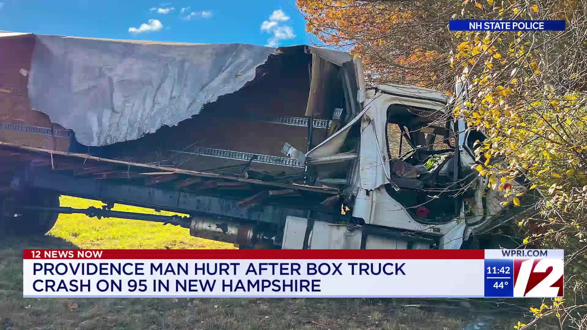 Providence driver hurt after box truck crash in New Hampshire – WPRI.com