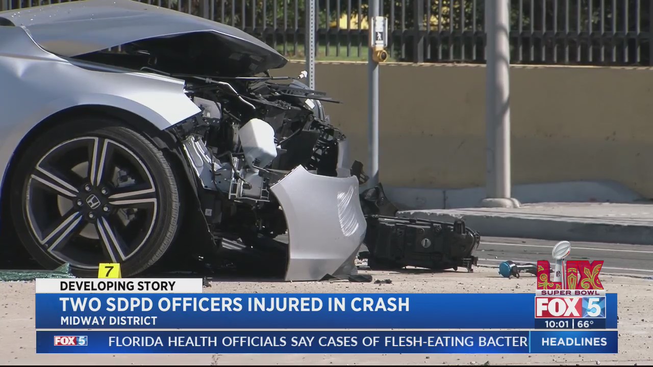 Four injured after San Diego police vehicle hit by alleged DUI driver ...