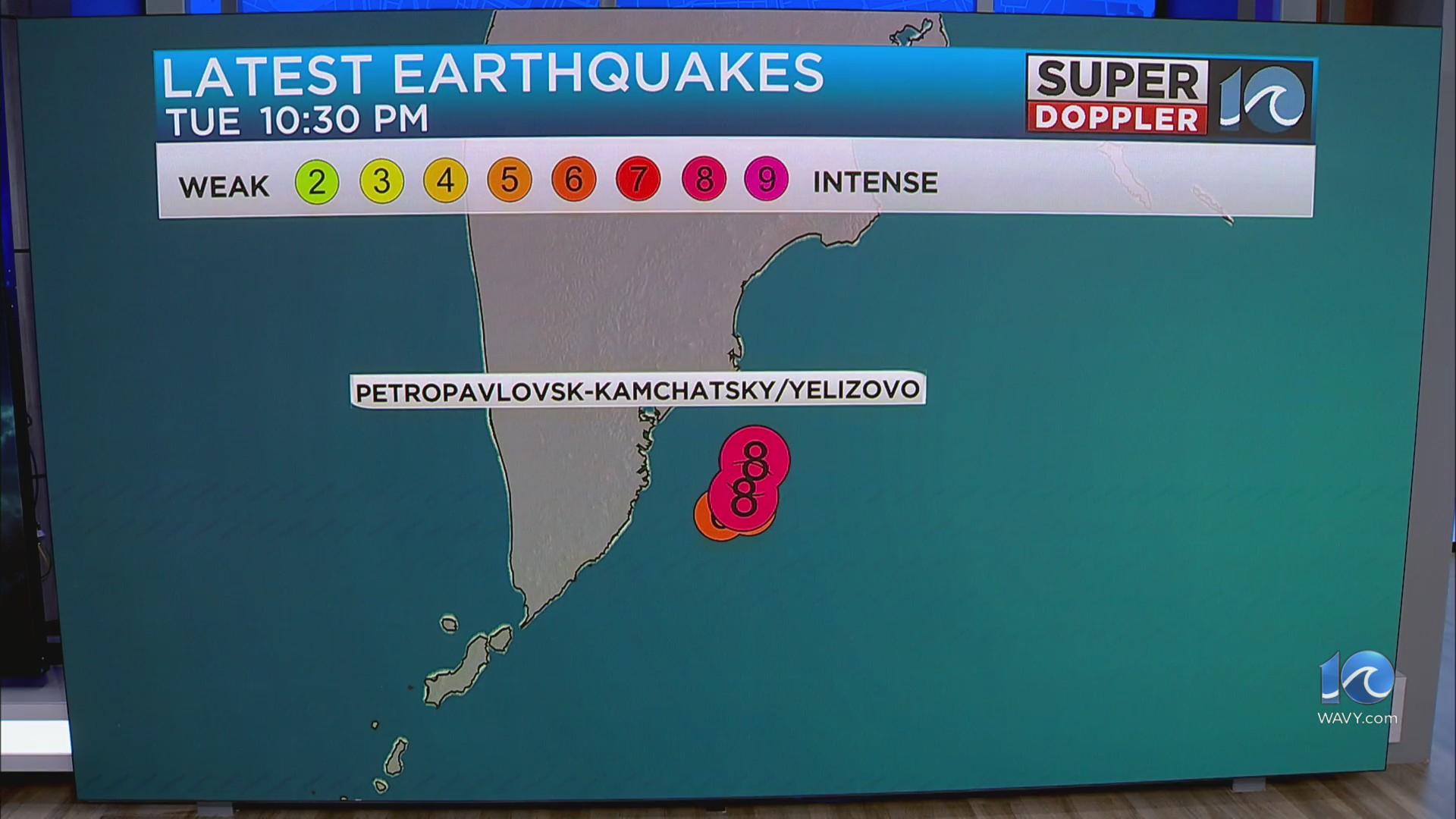 Russia tsunami tracker