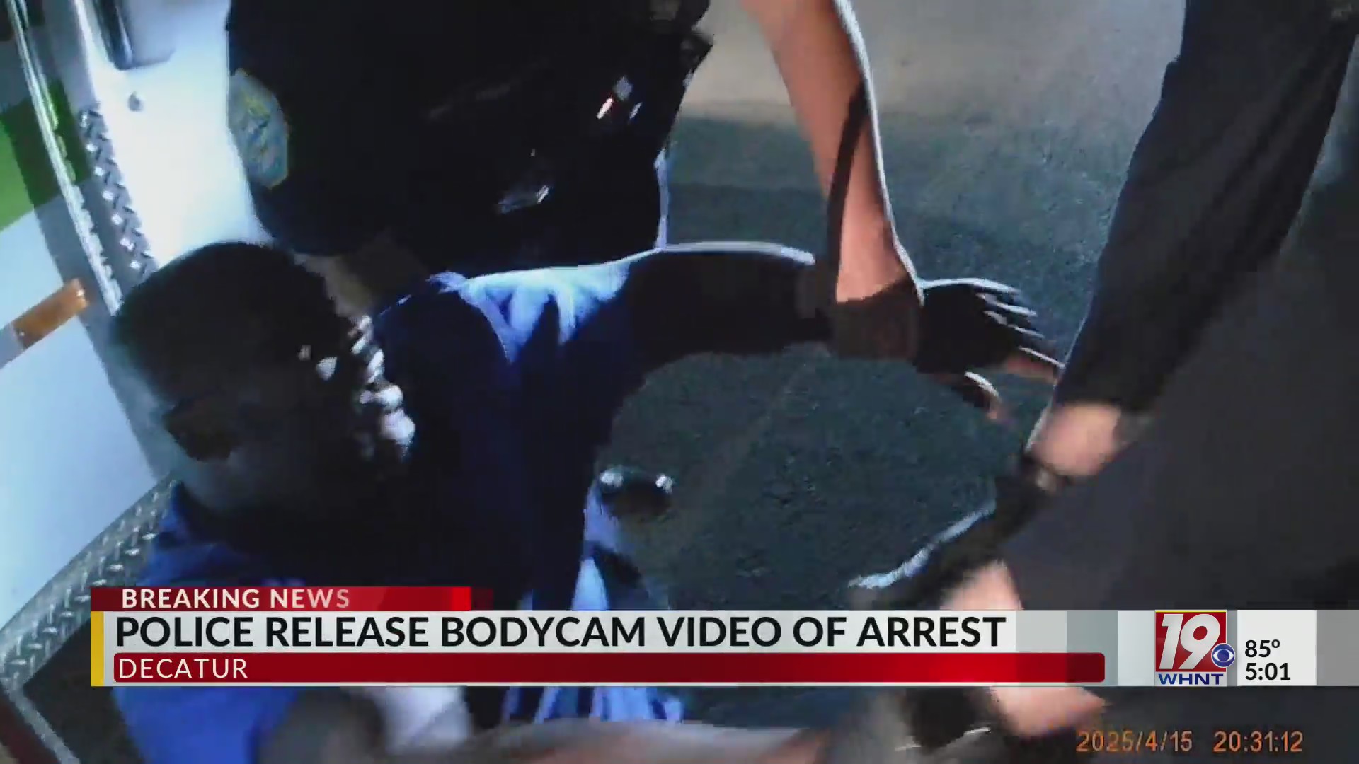Police Release Bodycam Video Of Arrest | April 18, 2025 | News 19 at 5 ...