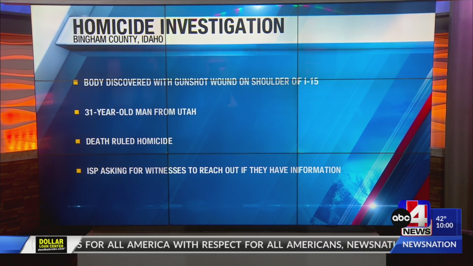 Utah man found dead in car along I-15 in Idaho, homicide investigation ...