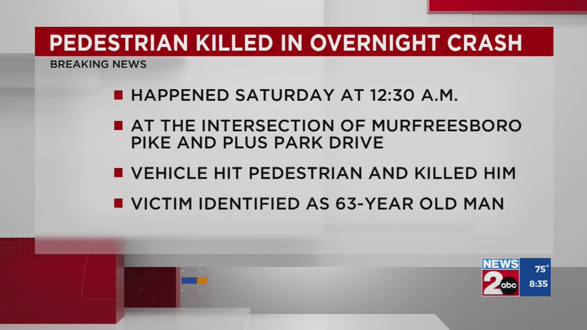 Pedestrian killed in crash on Murfreesboro Pike – WKRN News 2