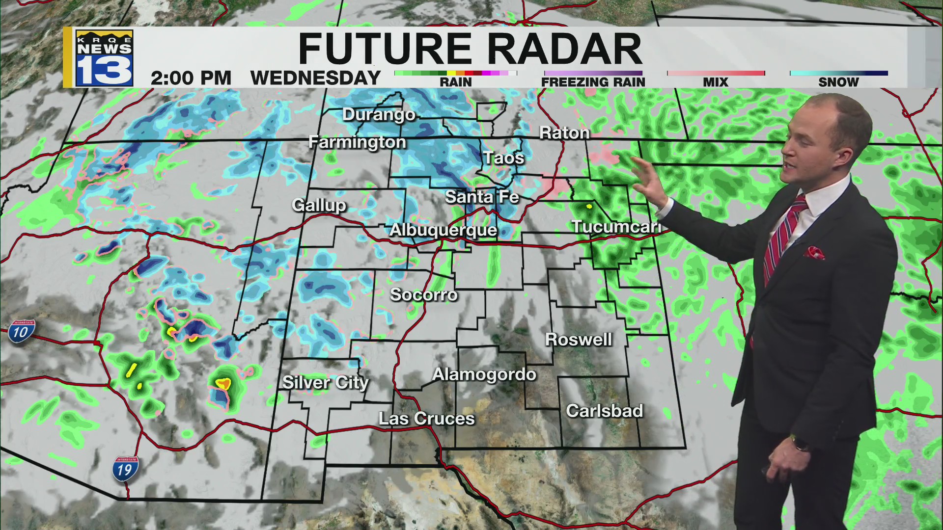 Scattered snow and rain showers move in Wednesday – KRQE NEWS 13 ...