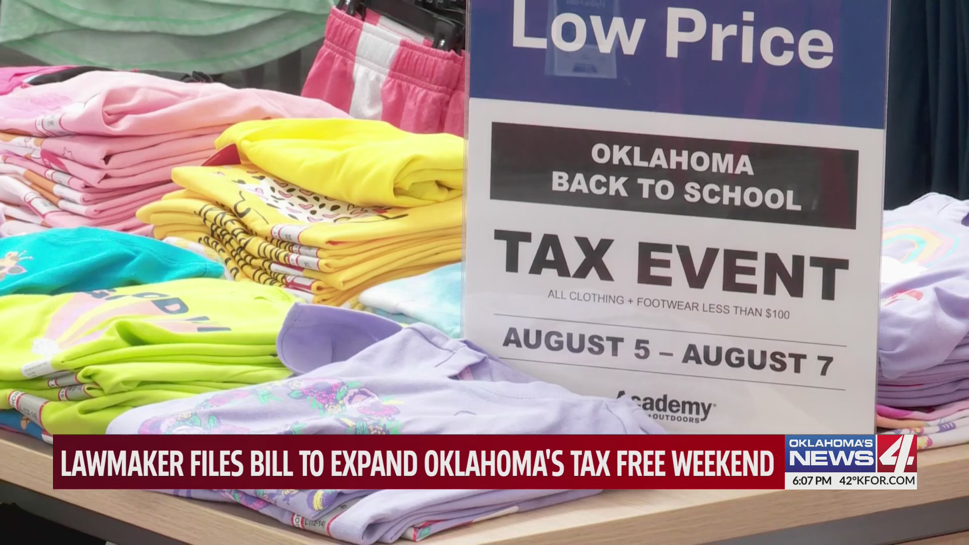 Lawmaker files bill to expand Oklahoma’s tax free weekend – KFOR.com ...