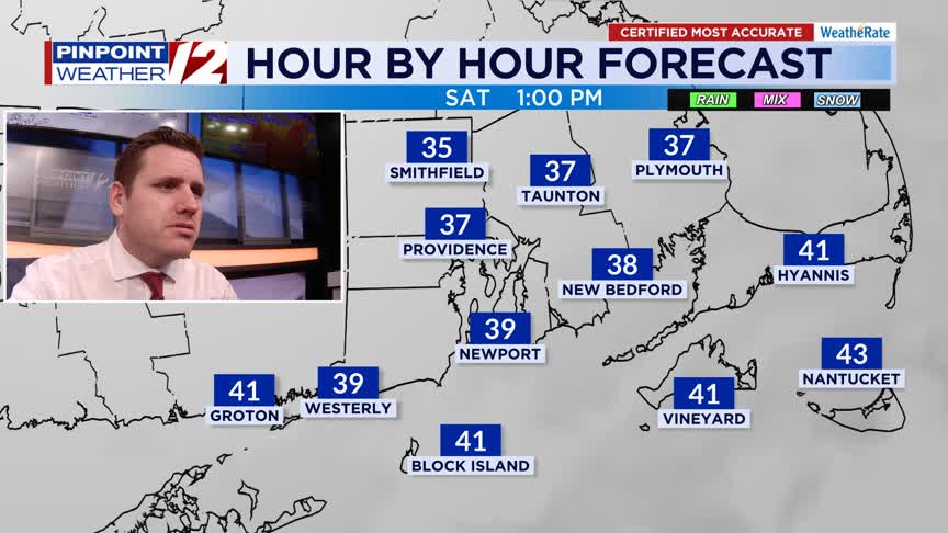 WPRI 12 Weather Now 4/12/25: Rainy, Chilly, Raw, and Breezy Today ...