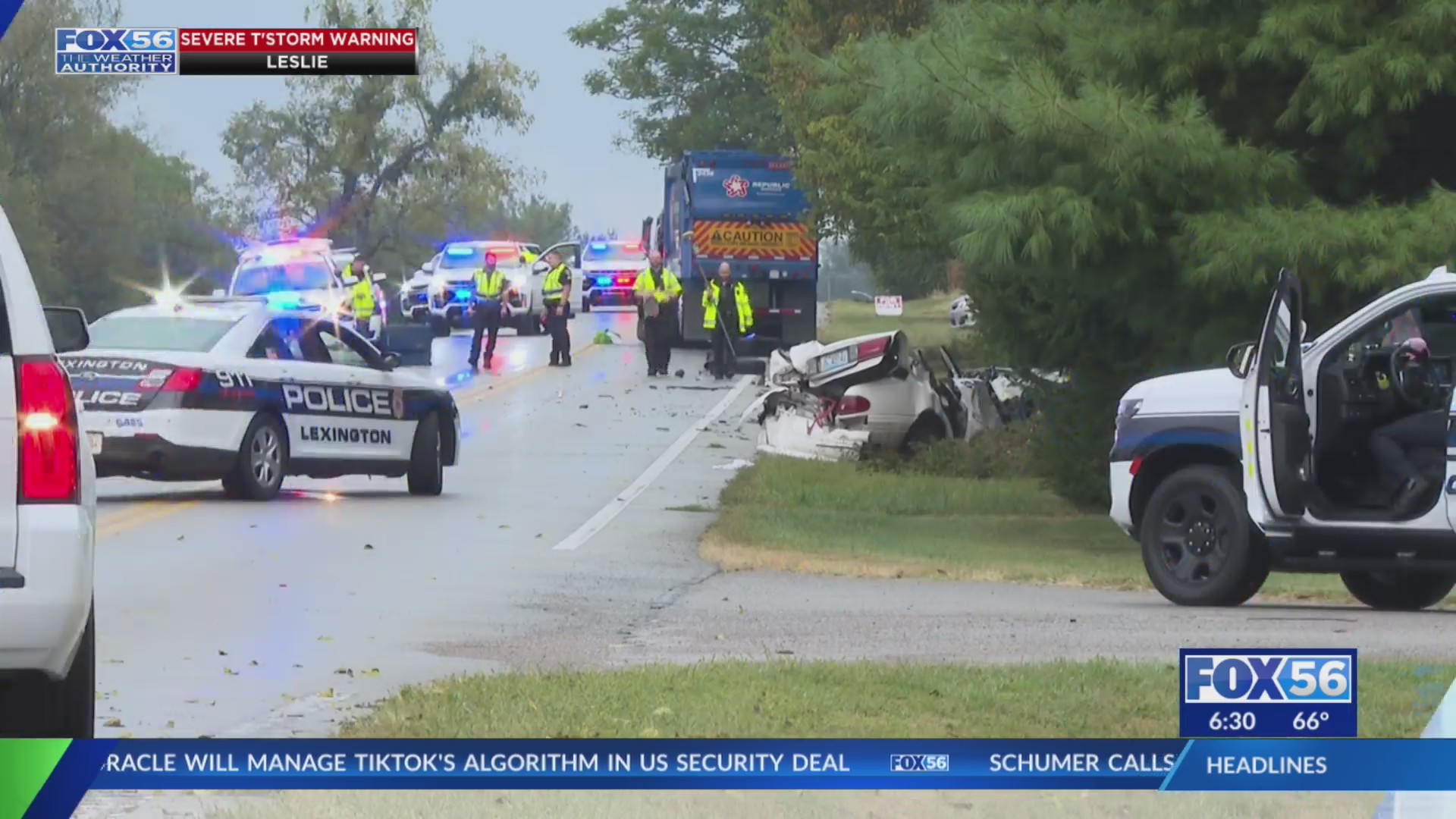 2 injured in Lexington after crash involving garbage truck – FOX 56 News