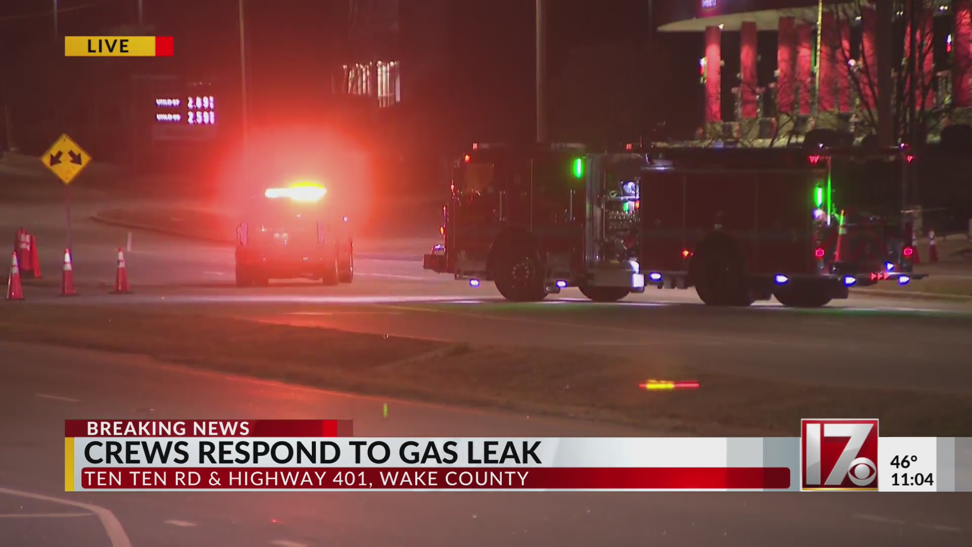 Crews working on gas leak that shut down parts of major roads in ...